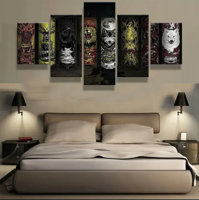 Game Of Thrones Wall Art aliexpress : buy 5 panel canvas print game of thrones painting Game Of Thrones Wall Art aliexpress : buy 5 panel canvas print game of thrones painting