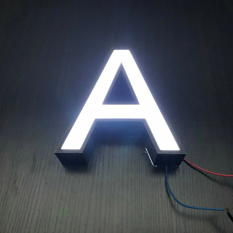 Высокое качество 3D наружный водонепроницаемый акриловый светодиодной подсветкой Настольный светильник знак коробки led имя доска