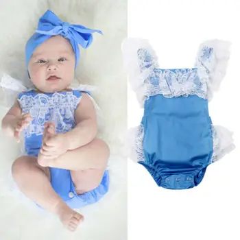 

Toddler Kids Baby Girl Lace Summer Bodysuit Tutu Romper Jumpsuit Clothes Outfits