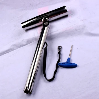 

2 Pieces Boat Fishing Adjustable Rod Holder Outrigger Plug-in Marine Stainless Steel Rod Pod