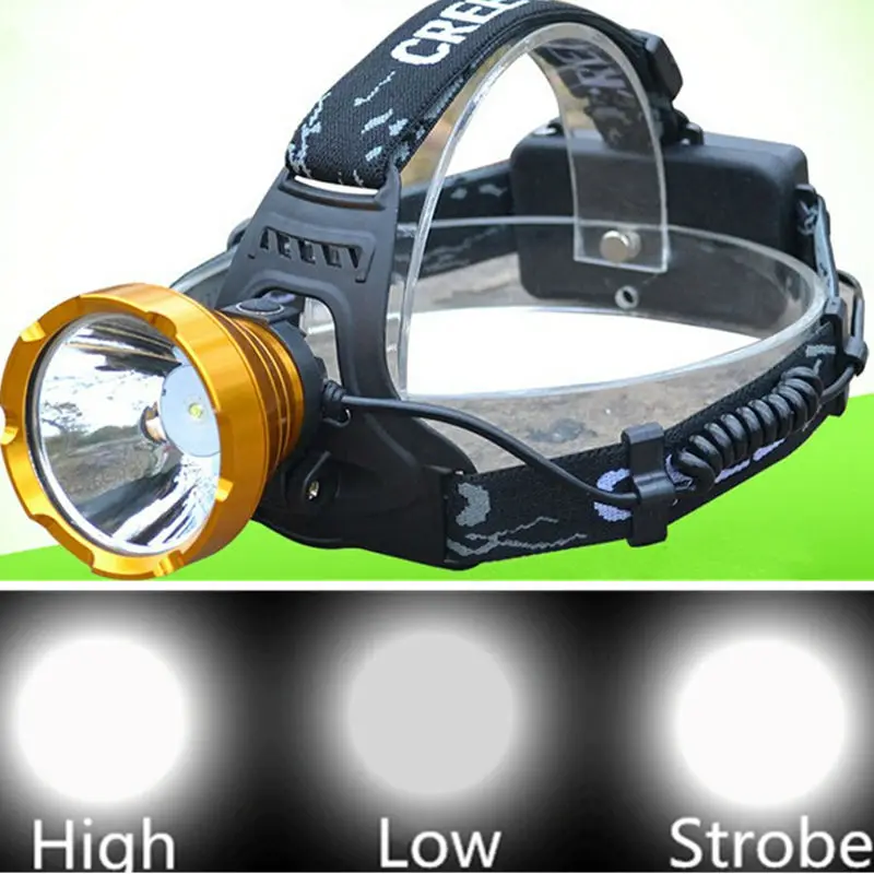 

High Power Q5 LED Headlamp Head Torch Lamp Rechargeable 3 modes LED Flashlight linterna Frontal For Hunting Fishing Camping