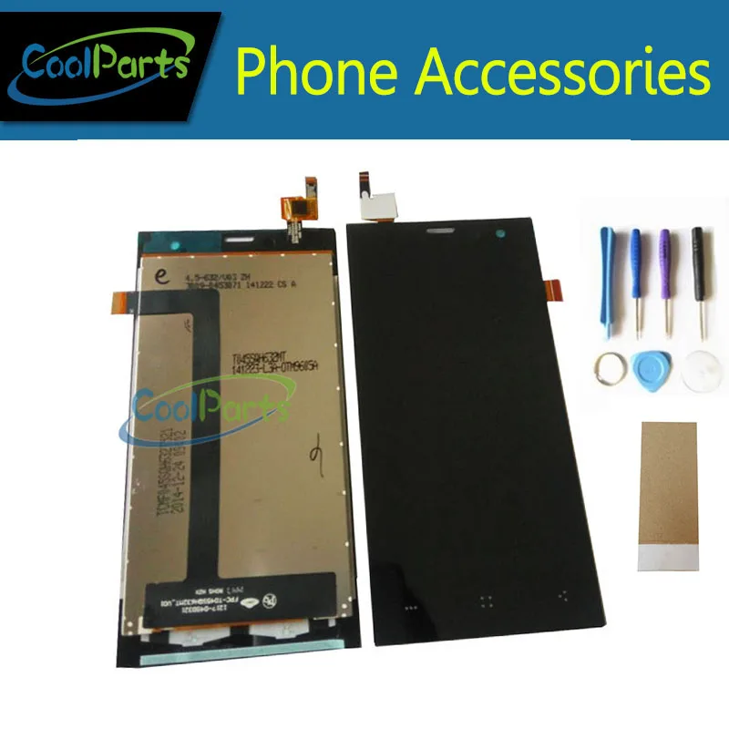 

1PC/Lot High Quality 5.0Inch For Medion Life P4502 MD98942 LCD Display Screen+Touch Screen Digitizer With Tape&Tool Black Color