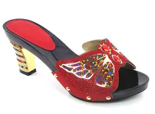 New style Wedding red Shoes African Italian Sandals Woman Shoes!Size 37-43 DG1-2