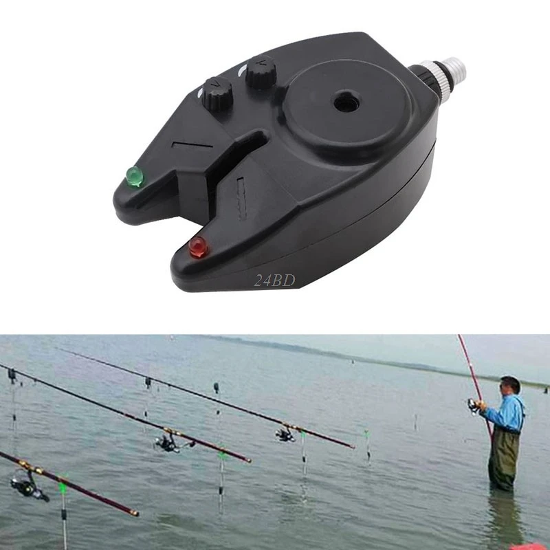 Высокочувствительный электронный светодиодный свет о месте клева рыбы звук Рыбалка сигнальный индикатор колокол M06