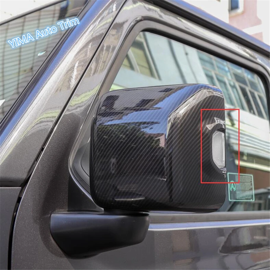 

Lapetus Car Styling Outside Door Rearview Mirror Shell Protection Cap Cover Trim 2 Piece ABS Fit For Jeep Wrangler JL 2018 2019