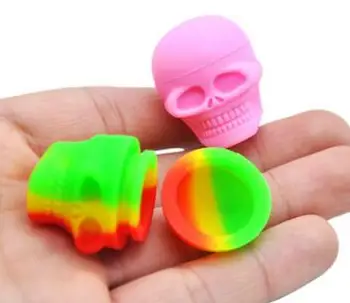 

new skull silicone cigarette box 5ml capacity storage container tobacco snuff,free shipping