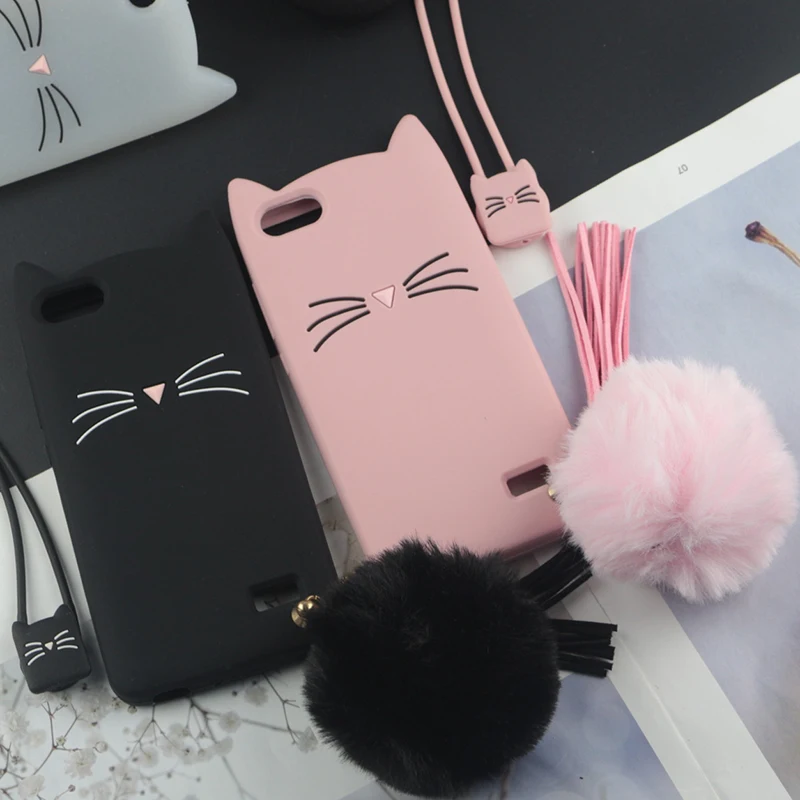 

Cute 3D Cartoon Silicon Case for Huawei Honor 4C Cases Japan Glitter Beard Cat Lovely Ears Kitty Phone Cover for Honor 4C Pro