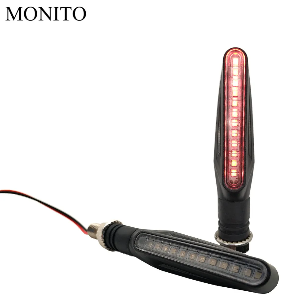 1 Pair Red Moto rcycle, течёт вода, мерцает, led, мото, сигнальный светильник, лампа для YAMAHA YZF R1 R6 2005 2006 2007 2008 2009 2010 2011 2012 - Цвет: 1 Pair Red