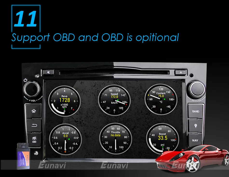 Flash Deal Eunavi Quad Core Android 9.0 2 din Car DVD Stereo for Vauxhall Opel Astra H G Vectra Antara Zafira Corsa GPS Navi Radio 2G 17