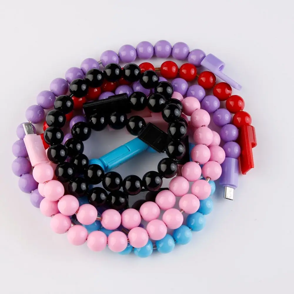 

NEW Buddha Beads Bracelet Micro USB Charging Sync Data Cable For Android Smart Phone