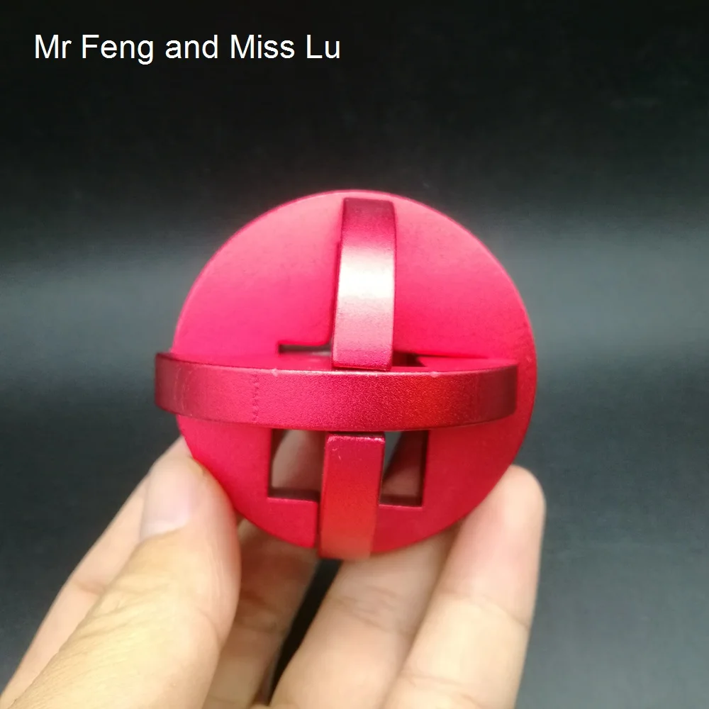 Red Lu Ban Ball металлические 3D головоломки из алюминиевого сплава игры-головоломки