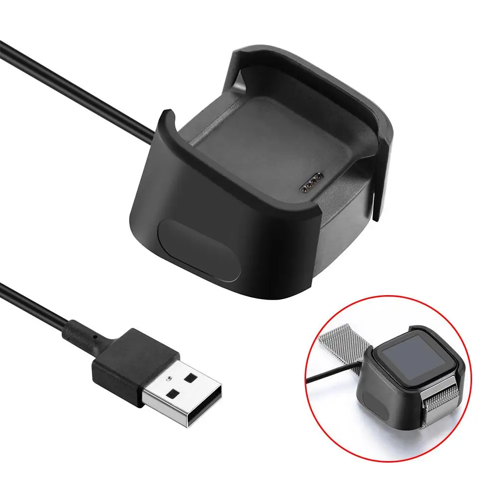1 м usb кабель для зарядки Универсальное магнитное зарядное устройство кабель для зарядки данных для Fitbit Versa Lite Смарт зарядное устройство-браслет Колыбель Док-станция