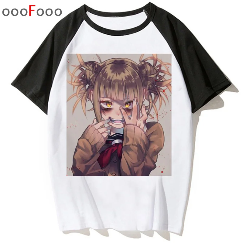 

senpai Ahegao T Shirt Himiko Toga harajuku Cartoon t-shirt Men boku no hero academia tee shirt tshirt waifu male/women oversized