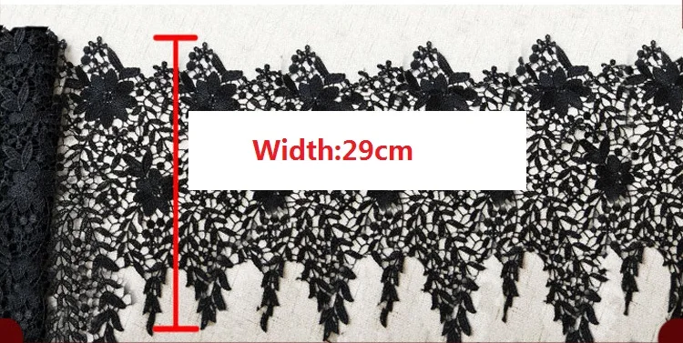 29 см wide-2Yards/лот Викторианский античный золотой цвет вышивка кружевной отделкой широкий кружевной ткани DIY