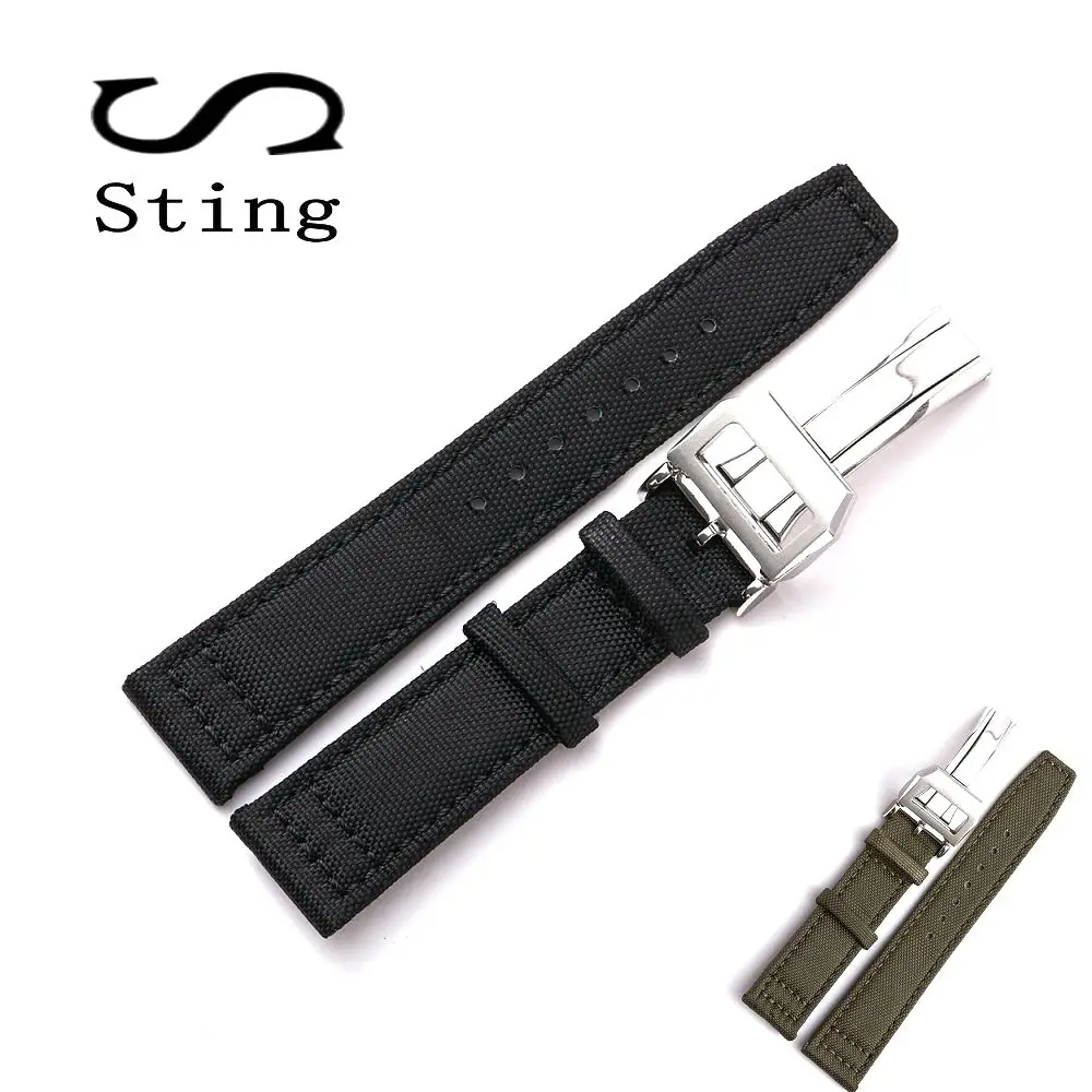 

Sting Strap 20 21 22mm Genuine Soft Calf Leather Watch Band Strap for Mark 17 Series Watches Replacement Nylon Wristband