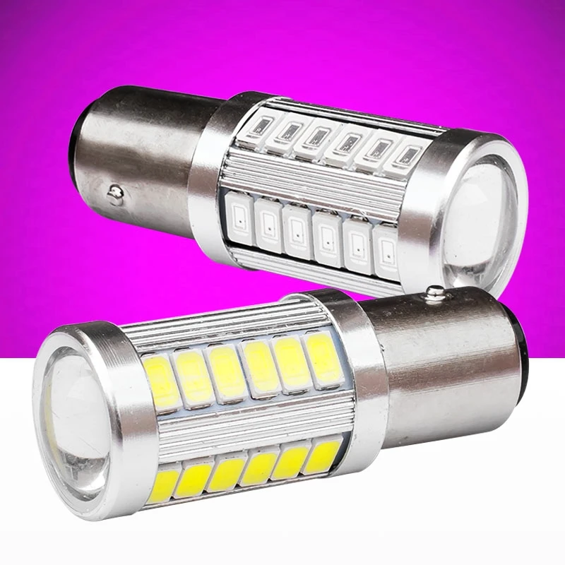2 шт. 1157 BAY15D P21/5 Вт 33 SMD 5630 5730 Светодиодная автомобильная лампа стоп задние лампы 33SMD
