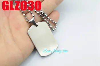 

42mm satin face stainless steel pendant private tags pendant man male satin finish necklace chains 10 pcs GLZ030