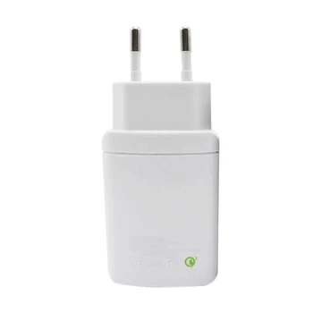 

Newest USB Car Charge Smart Quick Fast Charging QC3.0 Mobile Phone EU Dual USB Charger Travel Adapter EU Plug Accessories