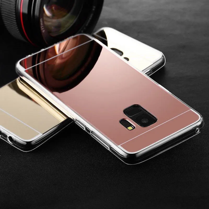 Makeup Plating Mirror Case For Samsung Galaxy A20 A30 A40 A50 A70 M10 M20 Galaxy S10E S10 plus 5G Silicone TPU Back Cover Capas