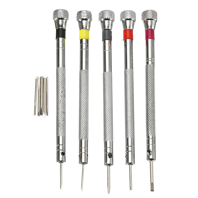 

5pcs/set Mini Tone Screwdriver Set Multi Size Watch Repair Tool Kit Band Link Pin Remover Screwdrivers Watchmakers Tools