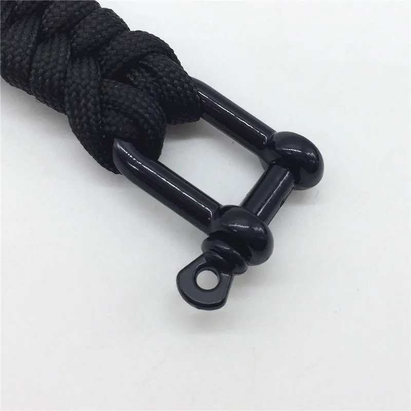 550 paracord браслет ручной работы пряжка из сплава для выживания Регулируемый бразильский jiu-jitsu черный браслет для выживания