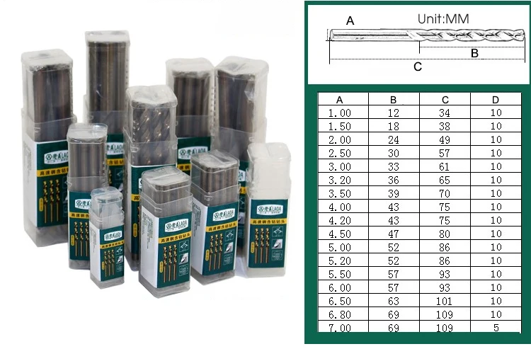 LAOA 10 шт. Co включает сверла из нержавеющей стали для бурения металла особенная нержавеющая сталь HRC65