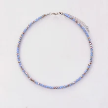 Женское колье, 4 мм, шикарное Хрустальное колье, ожерелье, женское простое ожерелье, ожерелье на шею, богемное ювелирное изделие, Прямая поставка