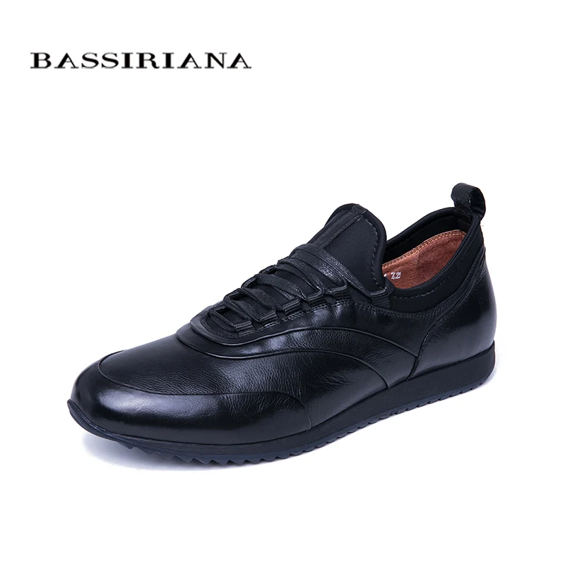 

BASSIRIANA 2019 spring and autumn men's casual shoes natural leather men's shoes comfortable size 39-45
