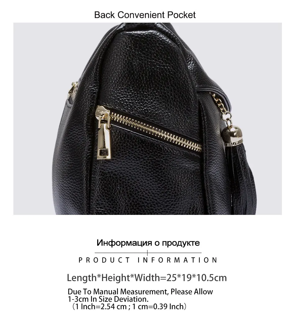 Zency 100% couro genuíno moda feminina ombro