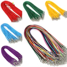 Лидер продаж! 10 шт./пакет посеребренные омар ожерелье повесить на веревке подвеска на цепочке с кожаного ремешка 2 мм Ожерелье "сделай сам"