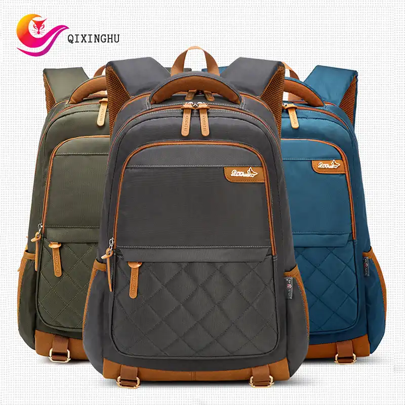 Solid Color Backpacks Oxford Cloth Big Waterproof Outdoor Travel Sports Knapsack