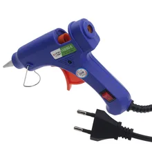 Высокая Температура Нагревателя Расплава Горячее Оружие Клея 20 Вт Repair Tool Heat Gun Blue Мини клеевой Пистолет С Триггера США/ЕС plug 100-220 В