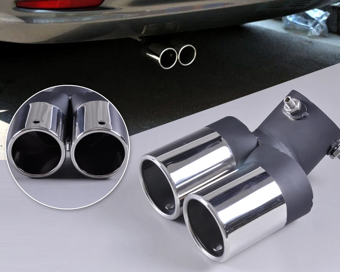 DWCX Universal Stainless Steel Exhaust Tail Rear Muffler Tip Pipe For Chevrolet Cruze Ford focus