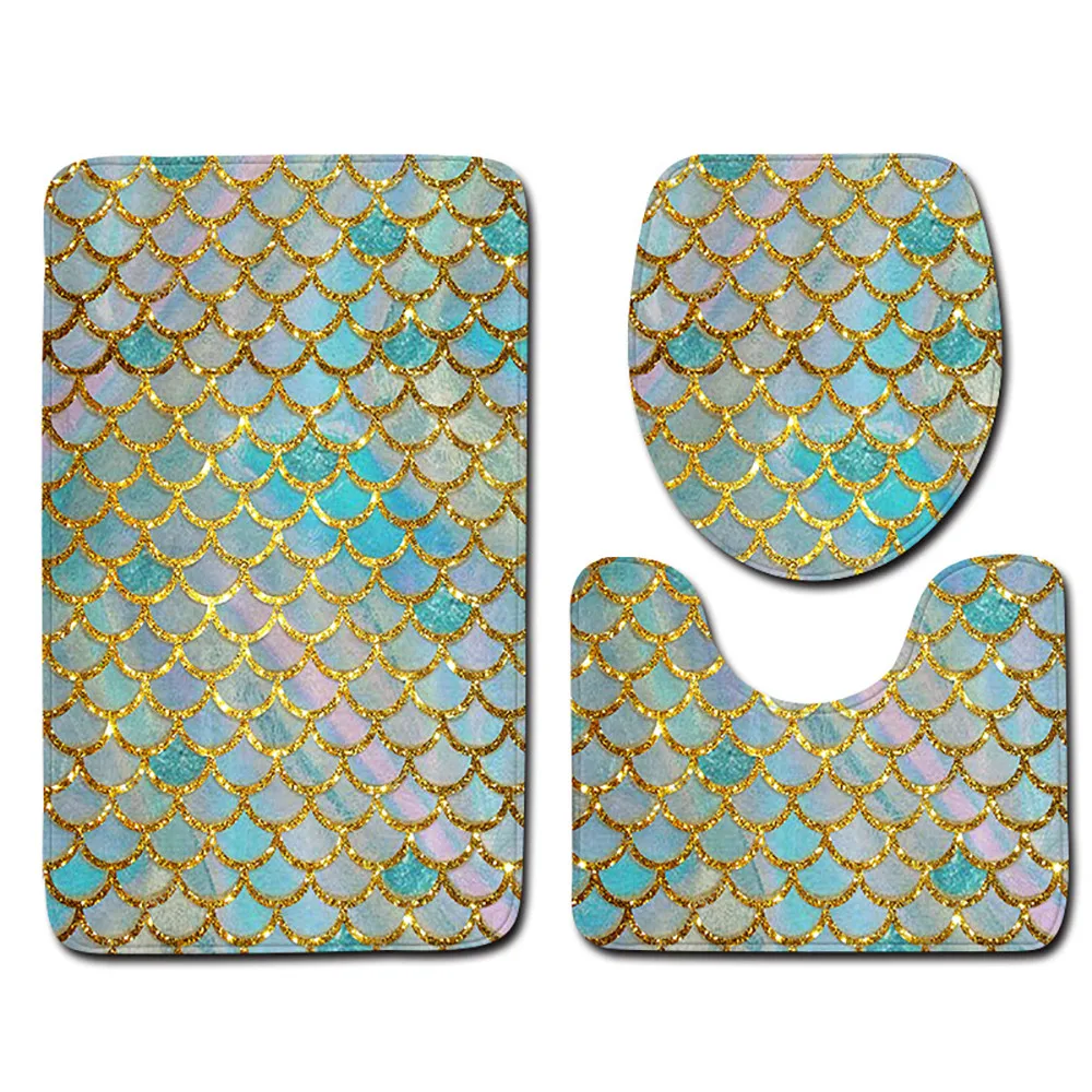 

New 3pcs Non-Slip Bath Mat Bathroom Kitchen Carpet Doormats decor drop shipping new products selling well Cover Rugs C355