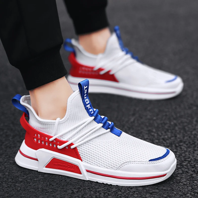 

High quality Fashion Men Casual Shoes Hot sale Spring Autumn Black Casual Shoes Men Sports Breathable Casual Men Shoes White