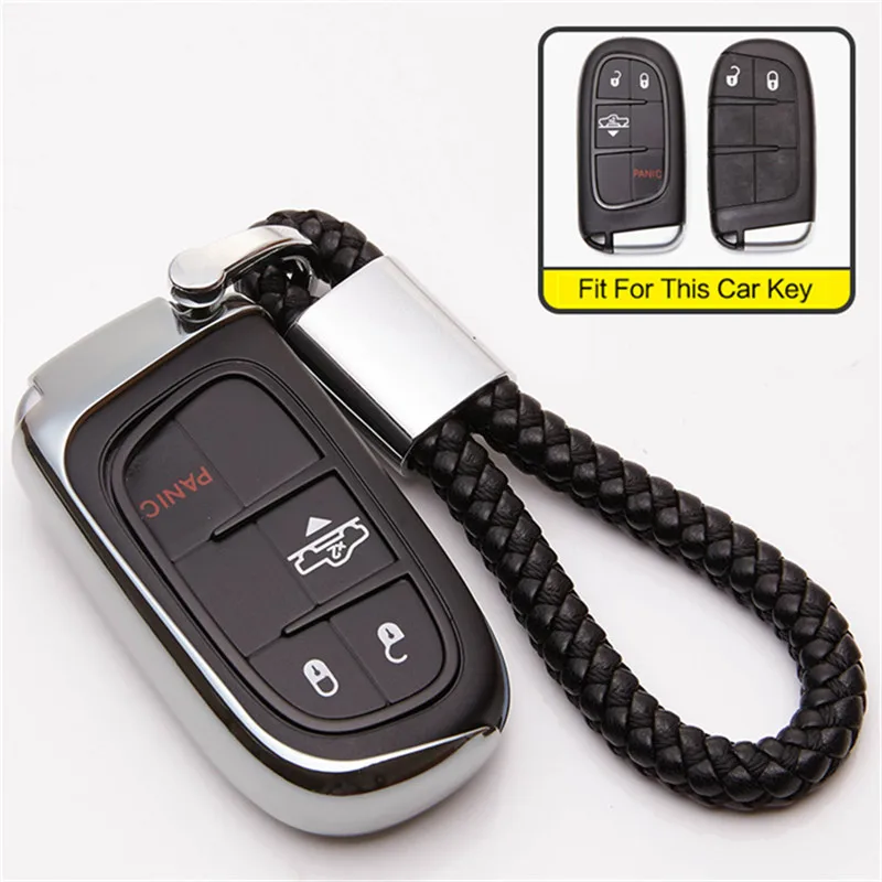 

TPU Car Key Cover Case For Jeep Grand Cherokee Wrangler Renegade Compass Chrysler 200 300C Wyatt Journey Car Key Shell For Dodge