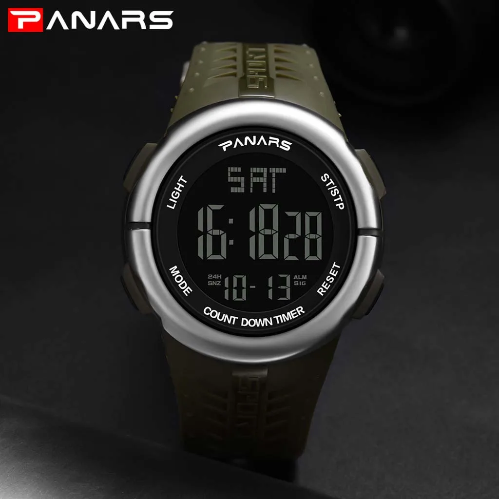 

ISHOWTIENDA Men Sport Watches Waterproof Alarm Multi Function Top Brand Luminous Outdoor Men's Electronic Watch Fashion 2019