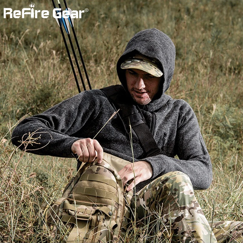 Мужская шерстяная Толстовка ReFire Gear армейская тактическая куртка в стиле