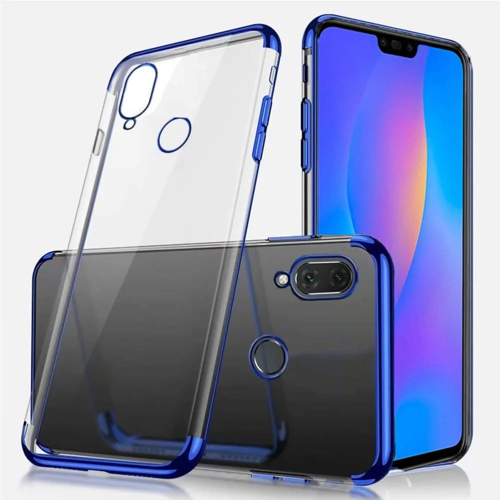 Slim Transparent Soft TPU Silicon Case Cover For Huawei Y9 2019 Honor 8X Mate 20 Lite 8X Max Mate 20 Plating Frame Coque Capa    (10)