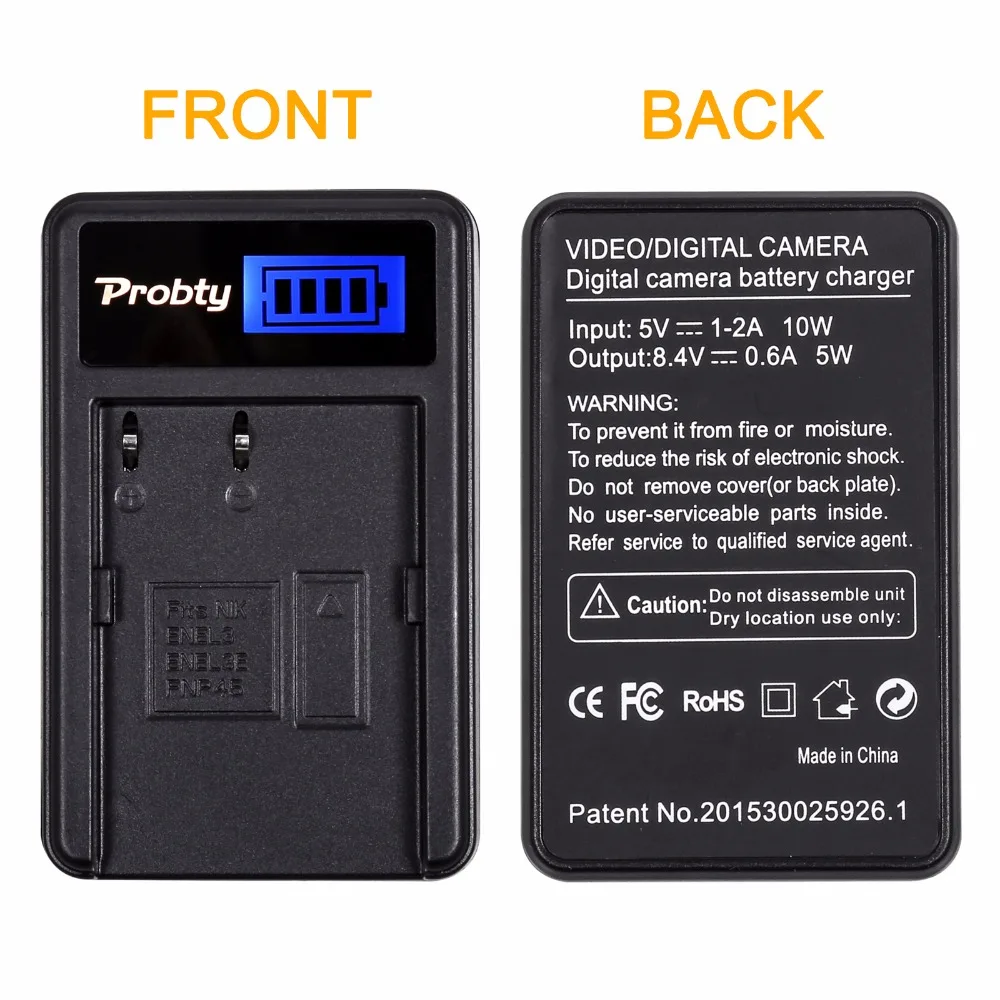 4 шт. Probty EN EL3e ENEL3e батарея + USB LCD зарядное устройство для Nikon D30 D50 D70 D70S D90 D80 D100 D200 D300