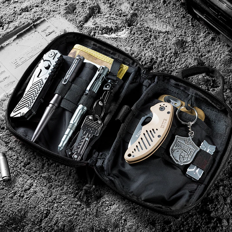 HookandLoop EDC Pouch Tactical Compact Multiuse Loop