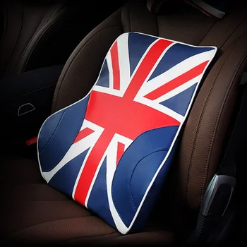 

M flag Cotton Car seat cover waist Support Rest Comfortable rear Cushion black red for toyota audi BMW MINI ford