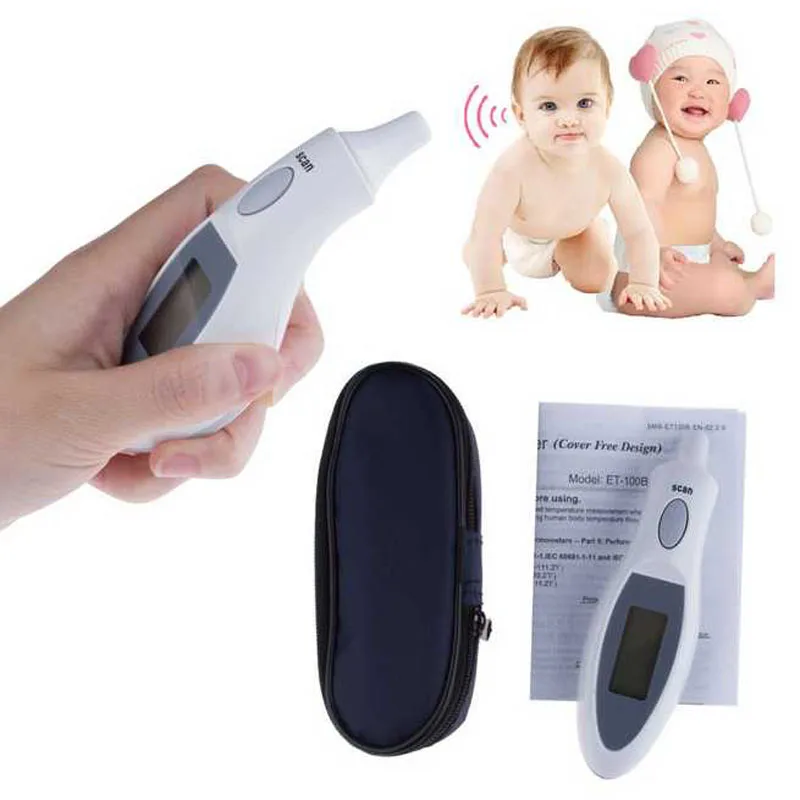 

Portable LCD digital thermometer ear infrared Digital IR Adult Baby Pocket thermometer temperaturer Digital LCD Thermometer