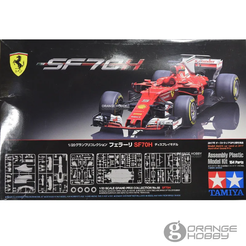 

OHS Tamiya 20068 1/20 Formula 2017 Grand Prix SF70H Scale Assembly Racing Car Model Building Kits G