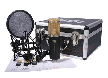 

ISK RM6/RM-6 Professional recording microphone Cardioid pickup Gold-plated for Studio stage performances PC recording ect.