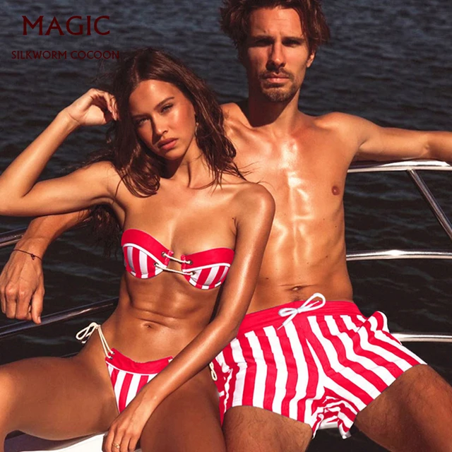 {Excellent|Wonderfull|Very Good|Very Recommended} Couple beach swimwear, ladies bikini suit, men's beach pants, spa beach vacation swimsuit Discount Offers