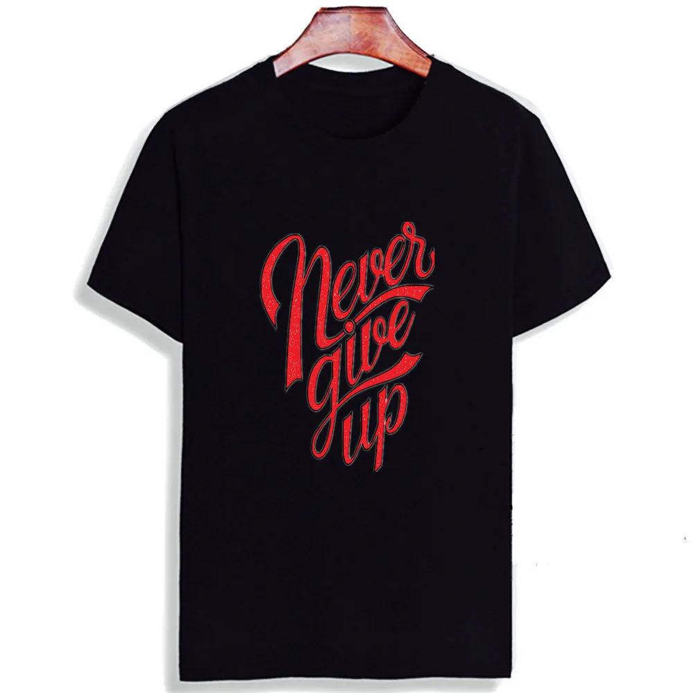 

New 100% Cotton Tshirt Inspirational Quotes Print Short Sleeve Top & Tee Fashion Casual T Shirt Unisex Brand Clothing