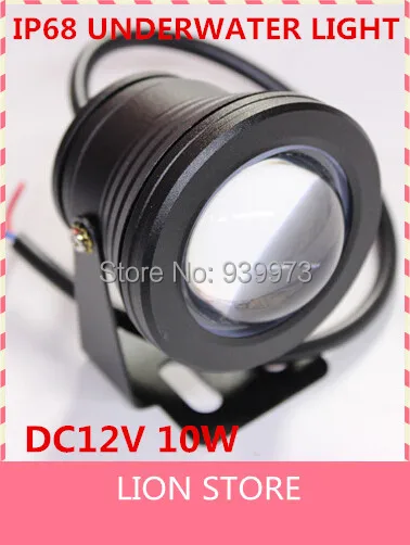 

Black shell 1pcs/lot 10W 12V LED Underwater Light LED Flood Light Waterproof Landscape Aquarium Pool Lighting Outdoor