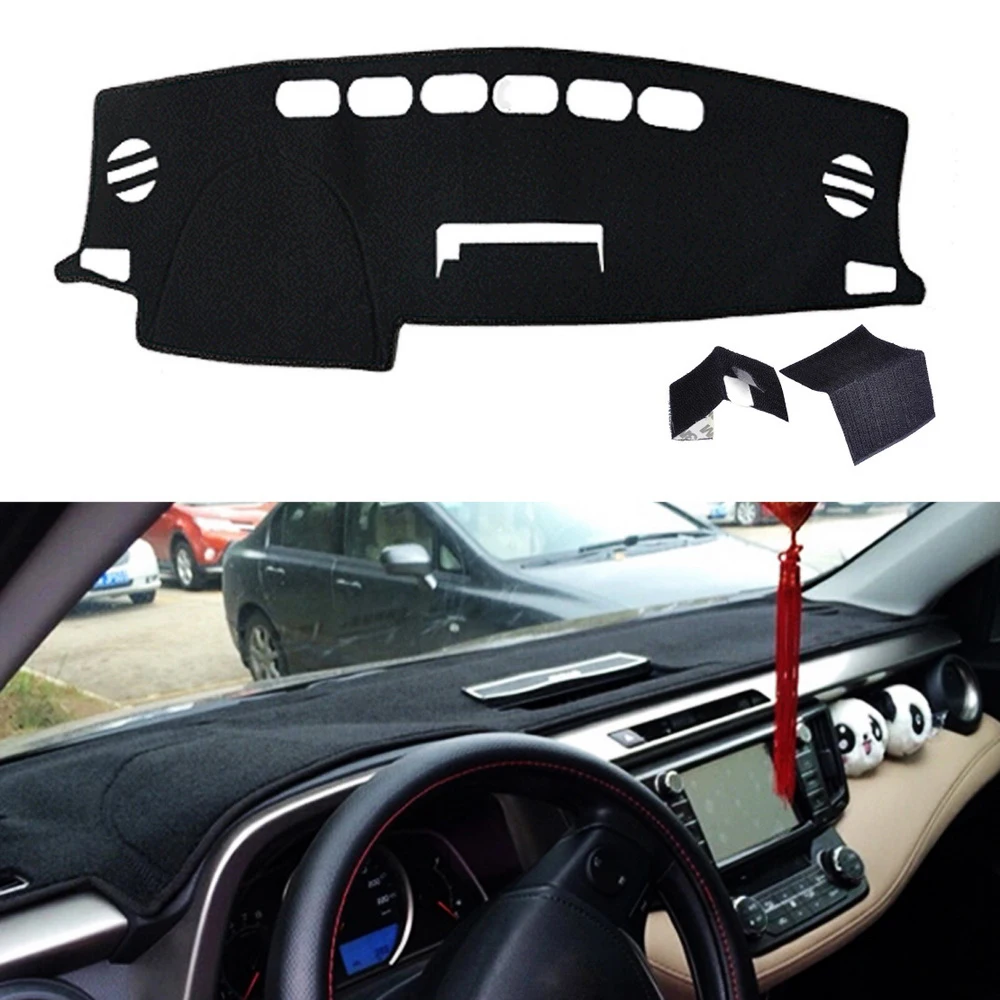 LHD Car Inner Black Dashboard Dash Mat Carpet Sun Protection Cover Pad