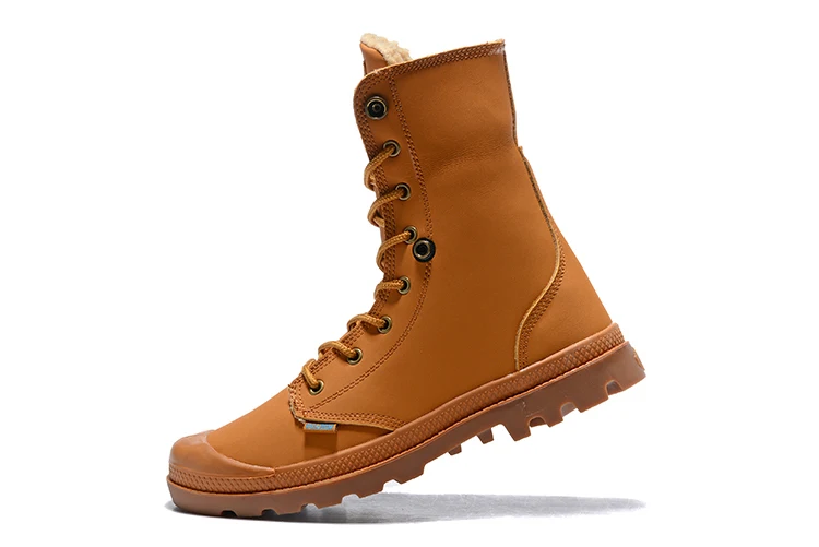 Ejército Superior Botas Mujeres Becerro Militar Con Alta Tácticas Paladio Pampa Cuero Interior De Felpa Invierno Cálido nzxIYPd